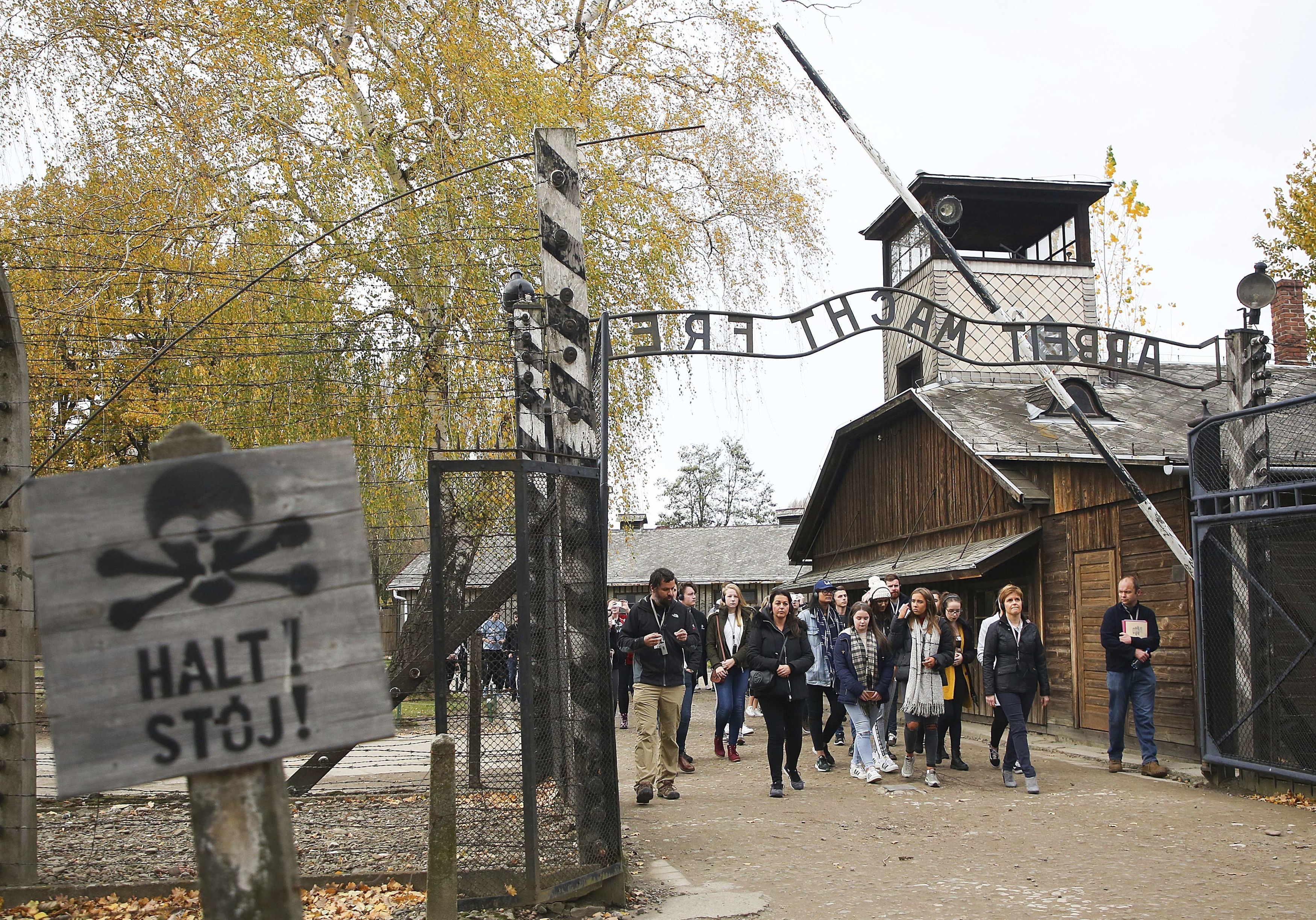 Nicola Sturgeon visiting Auschwitz-Birkenau 
