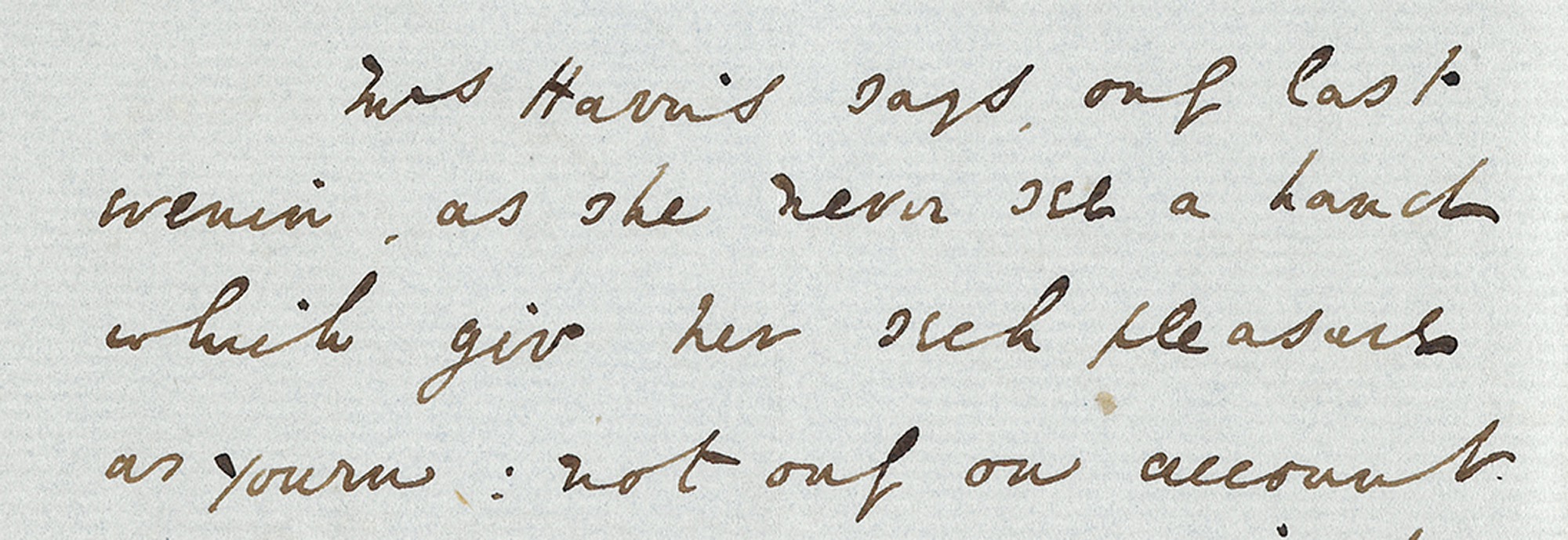 An extract from a letter sent by Charles Dickens to Marion Ely 