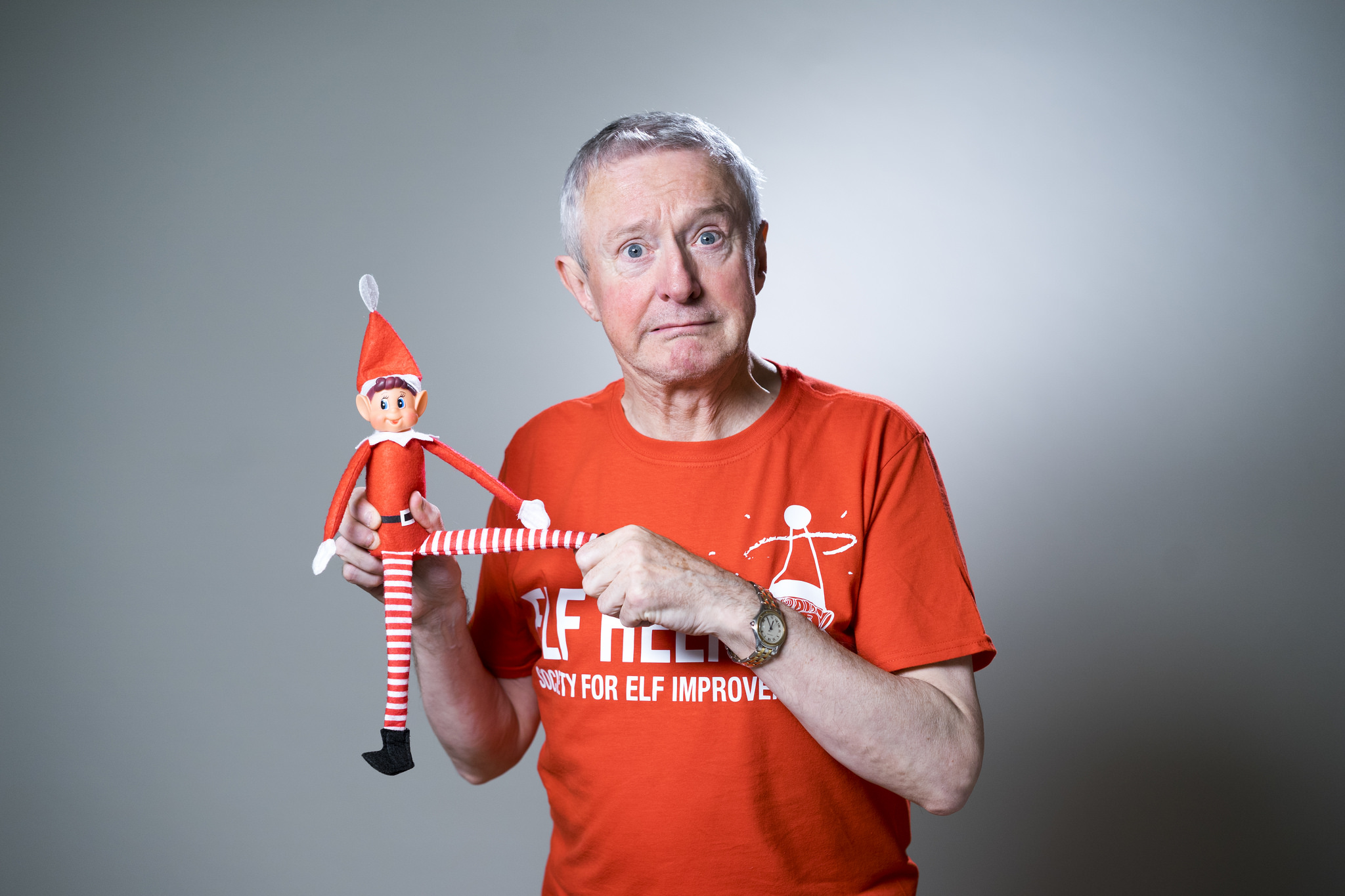 Louis Walsh in the Elves Behavin’ Badly campaign