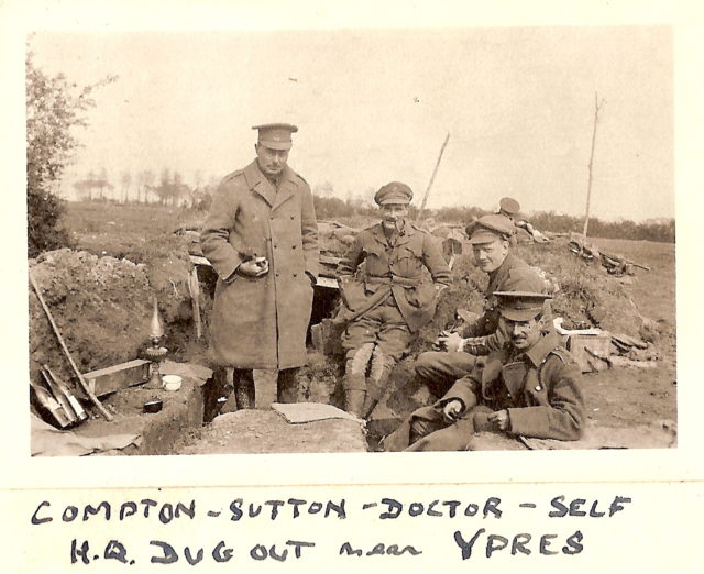 Capt Bennett and fellow soldiers in Ypres (R.H.E. Bennett/PA)