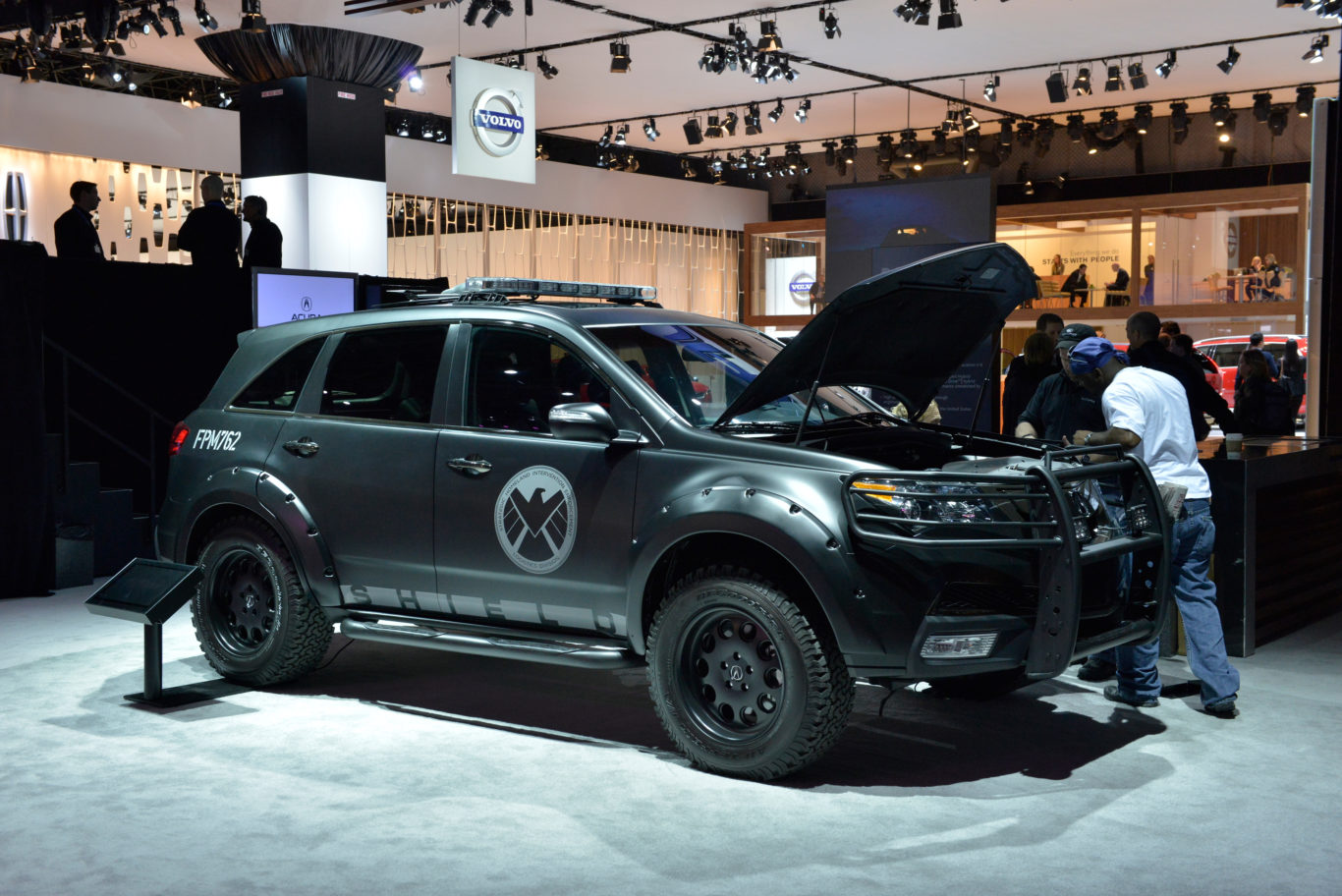 The rugged MDX from the TV series on display.