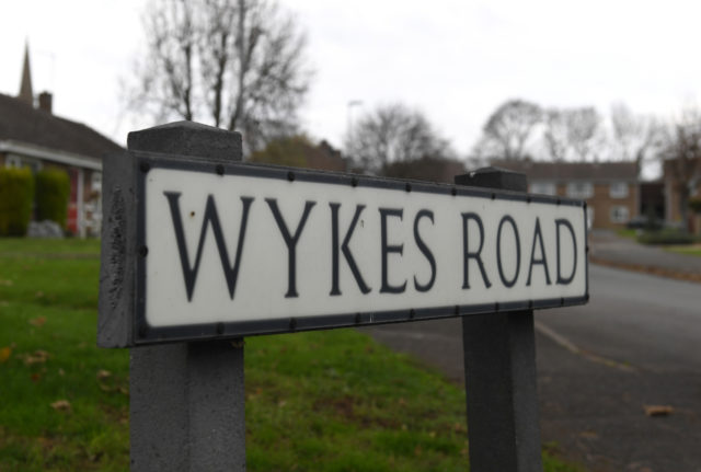 The scene at Wykes Road in Yaxley