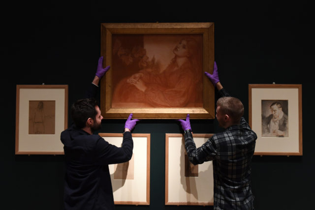 Ricorditi di me che son la Pia (from Dante's Purgatorio) by 19th century artist Dante Gabriel Rossetti, goes on display at the Fitzwilliam Museum in Cambridge. (Joe Giddens/ PA)