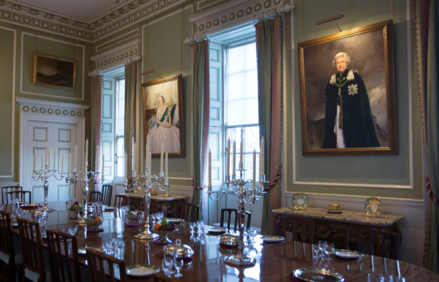 Holyroodhouse's royal dining room