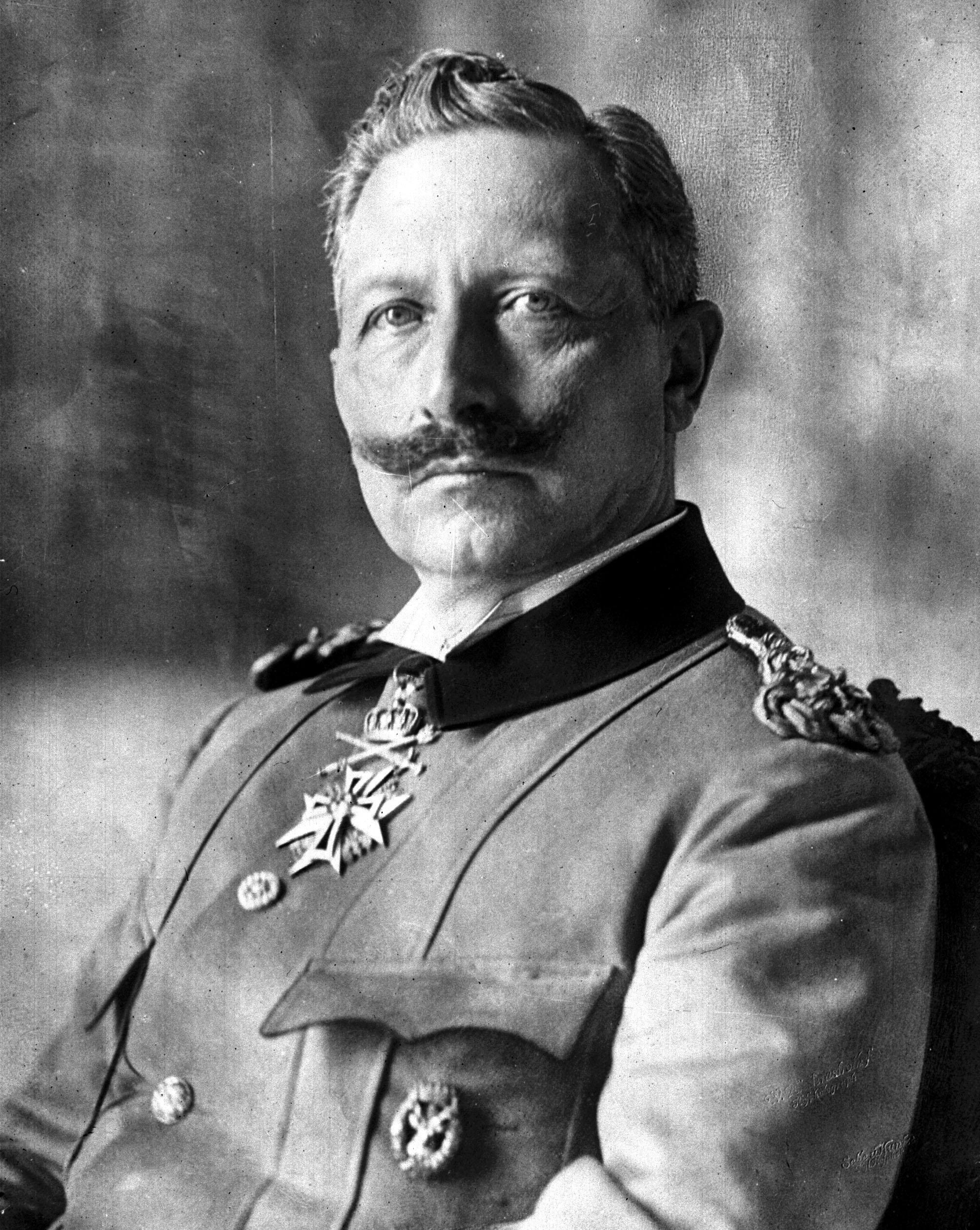 Kaiser Wilhelm II, whose moustache is not as impressive as an emperor tamarin 