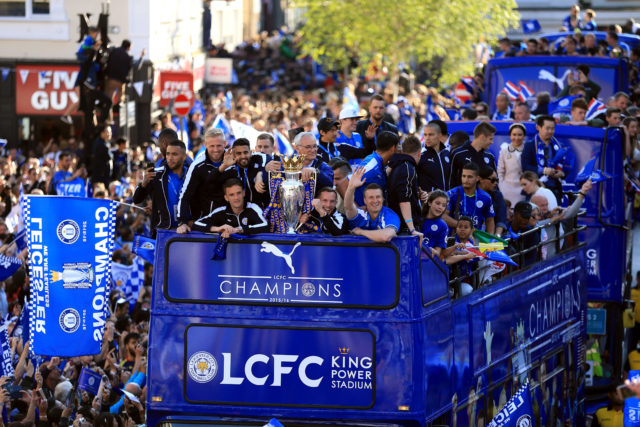 Leicester title celebration bus
