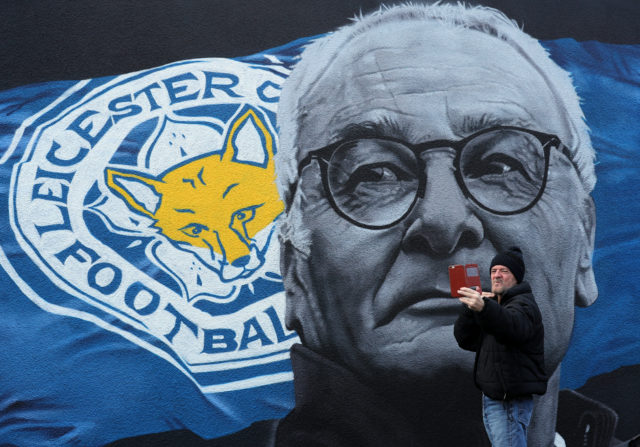 A Claudio Ranieri mural in Leicester