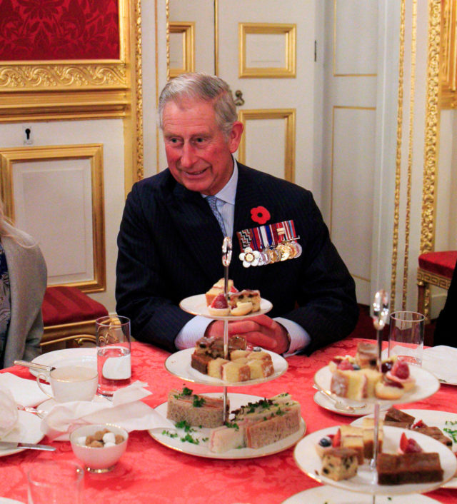 The Prince of Wales at an afternoon tea 