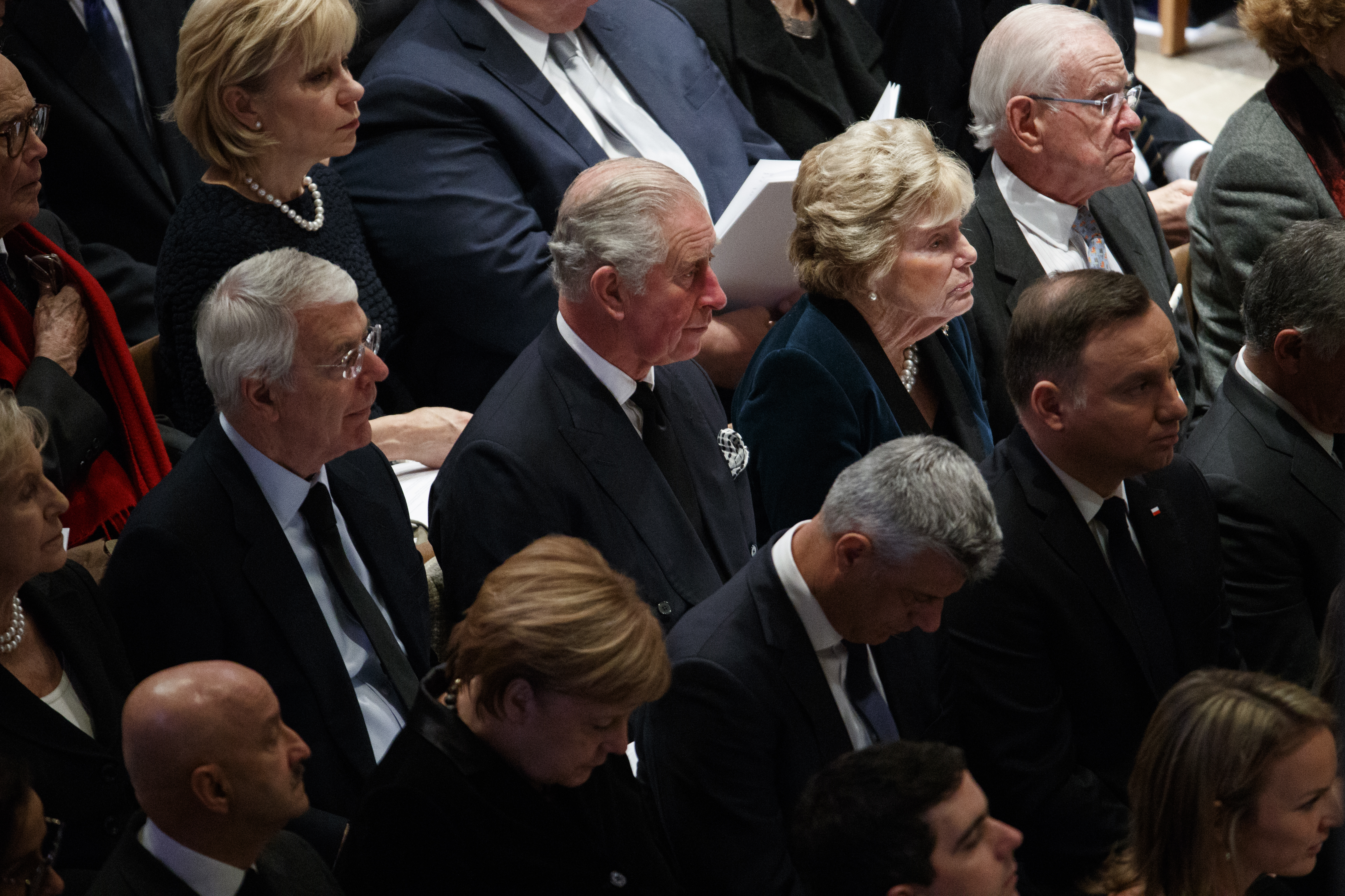 The Prince of Wales at the state funeral of George HW Bush 