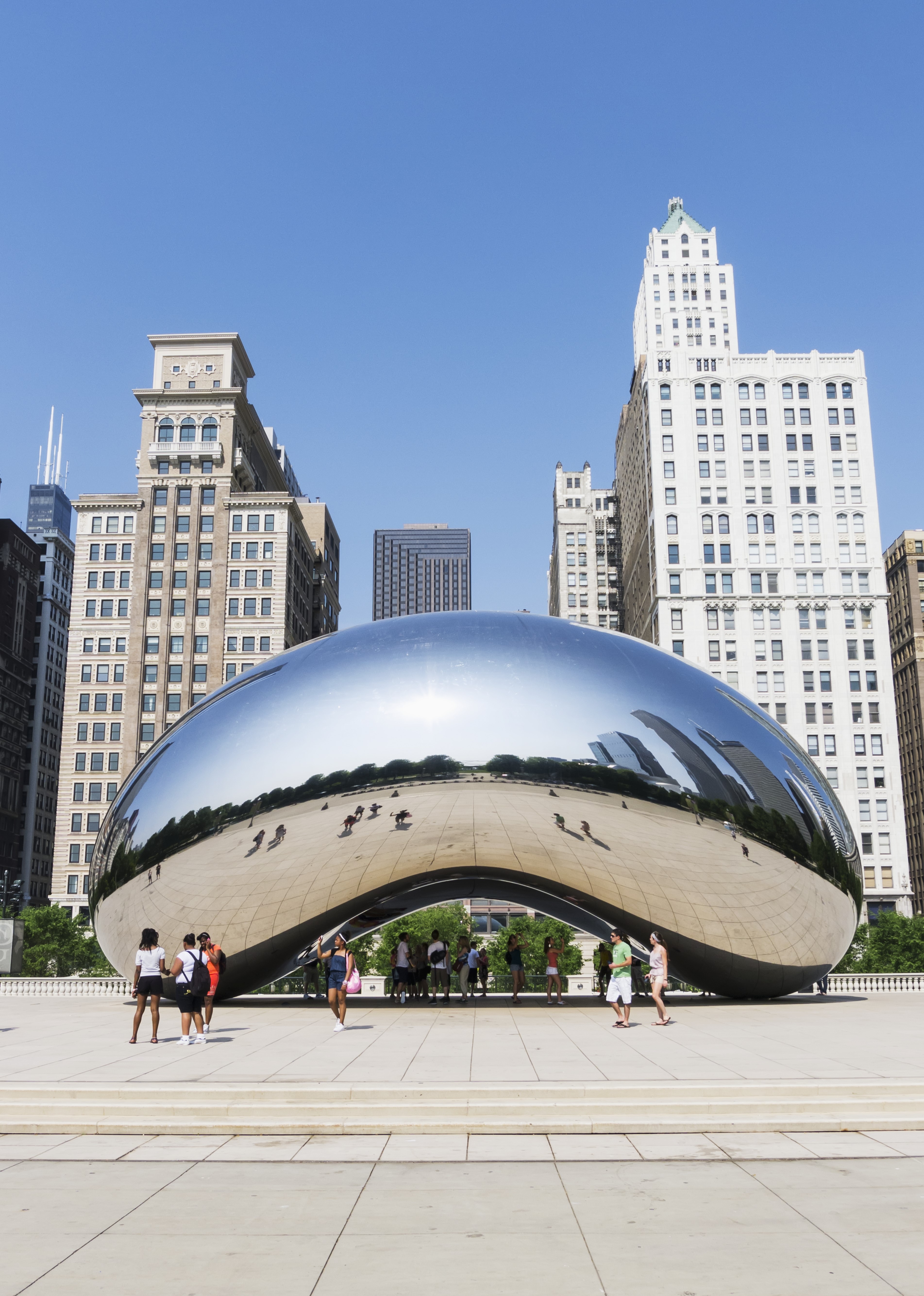 Anish Kapoor's Cloud Gate (Bean), Millennium Park Chicago 