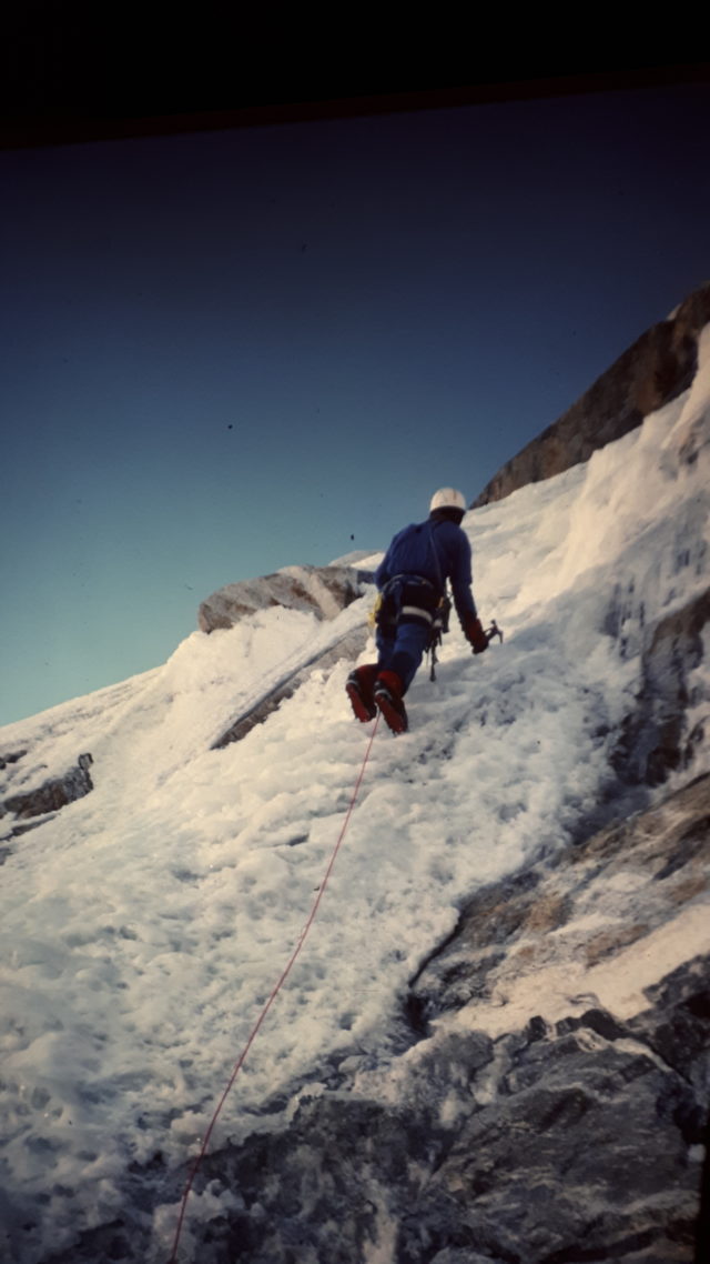 Kristinn on lower part of West face of Pumori (Steve Aisthorpe/PA)