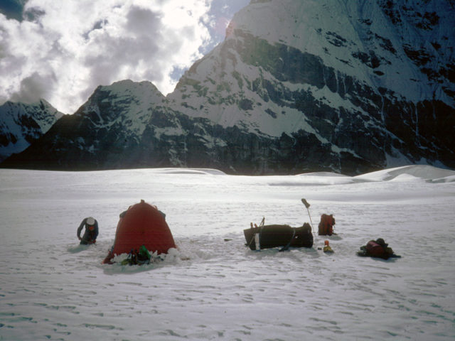 Kristinn Rúnarsson and Thorsteinn Gudjonsson's empty tent