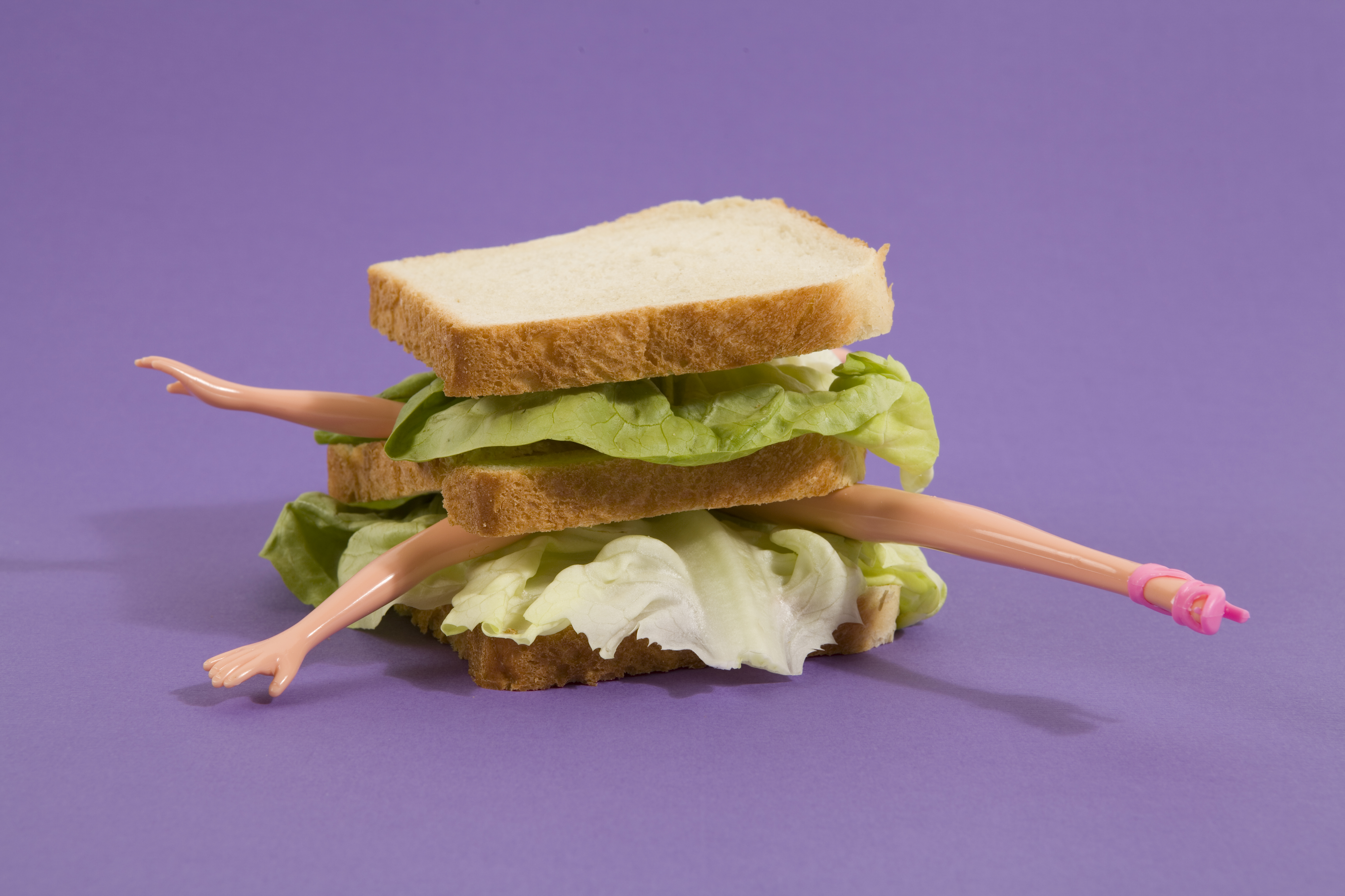 Just some doll parts and lettuce in a sandwich, NBD