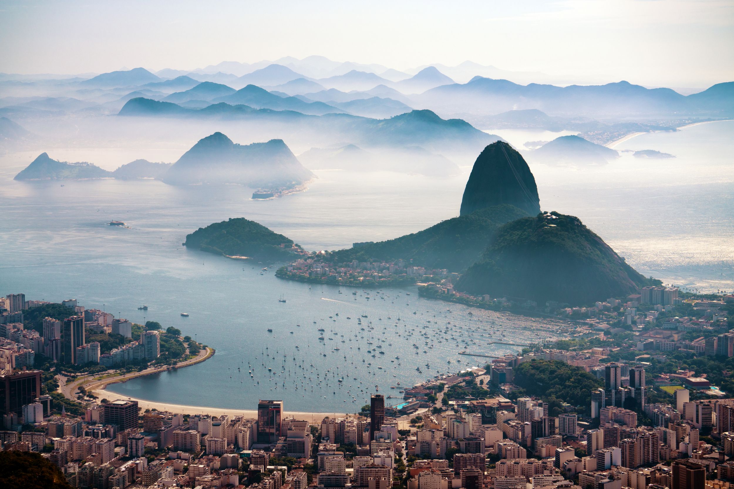 The Sugarloaf mountain in morning mist and Botafogo bay (Thinkstock/PA)