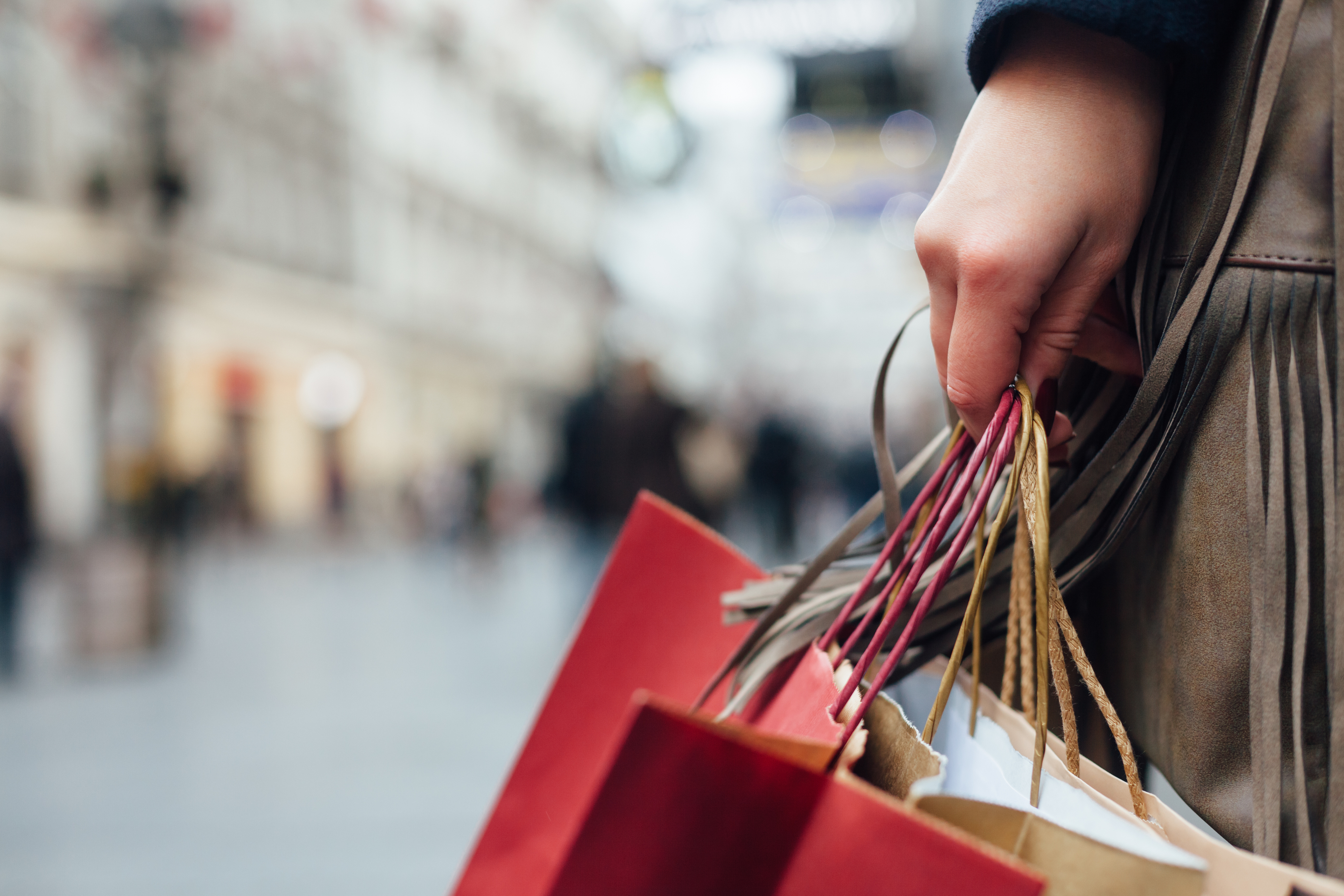 A woman shopping