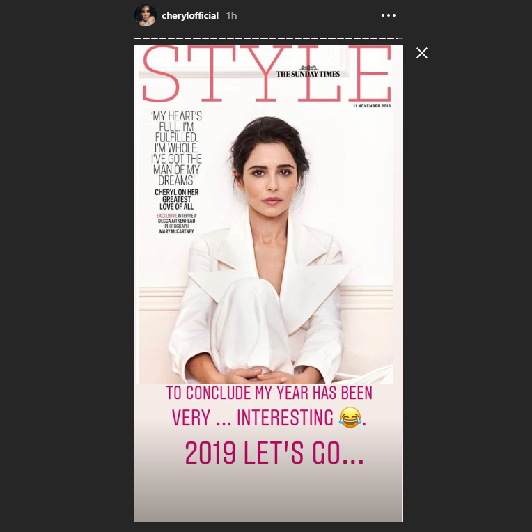 Cheryl on the Sunday Times Style magazine cover