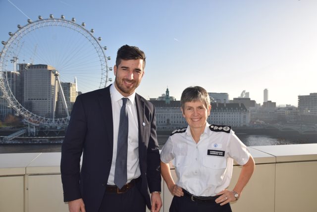 Sergeant Matthew Ebbs has been awarded for his bravery Metropolitan Police by Commissioner Cressida Dick (Met Police/PA)