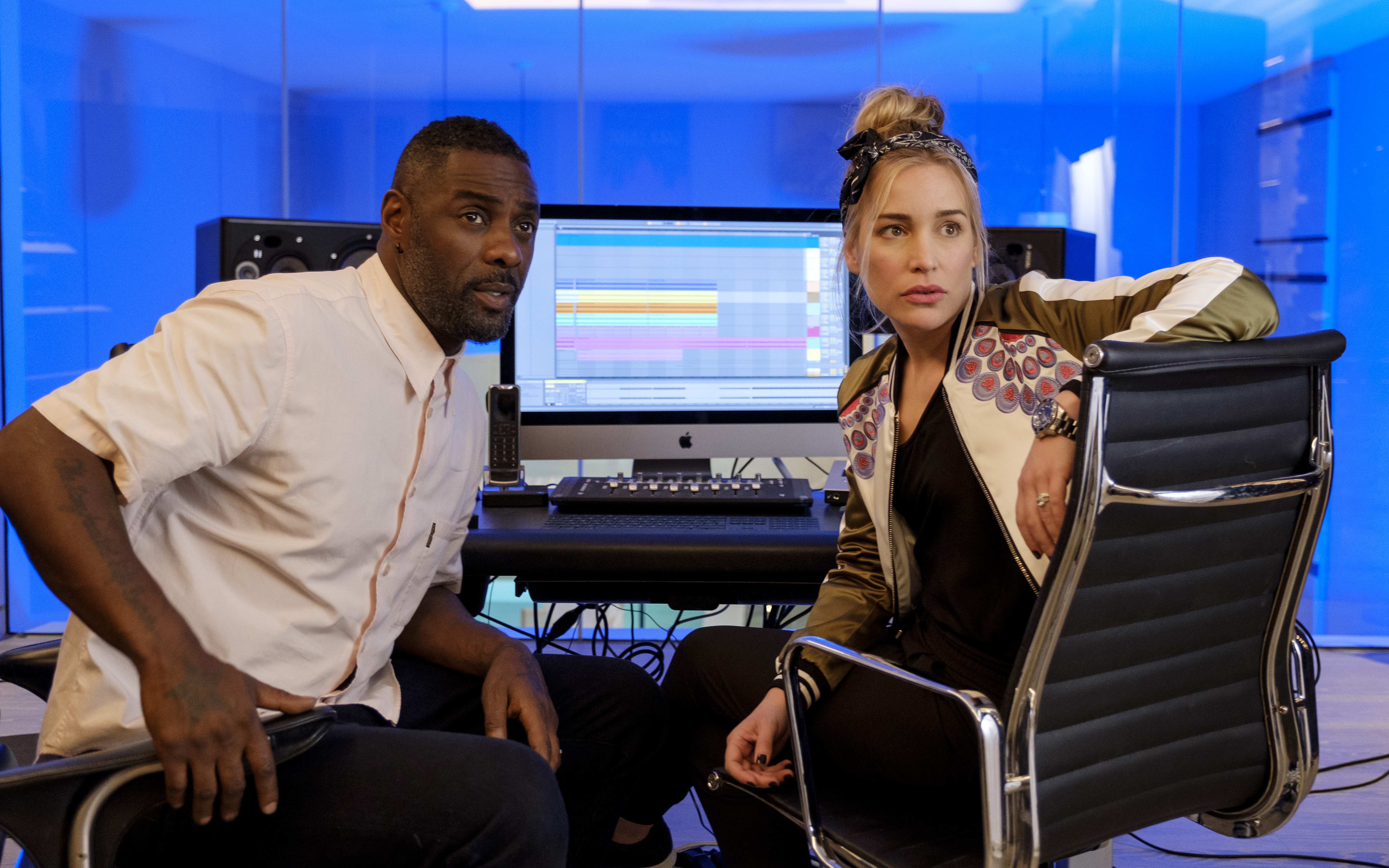 Idris Elba and Piper Perabo in Turn Up Charlie 