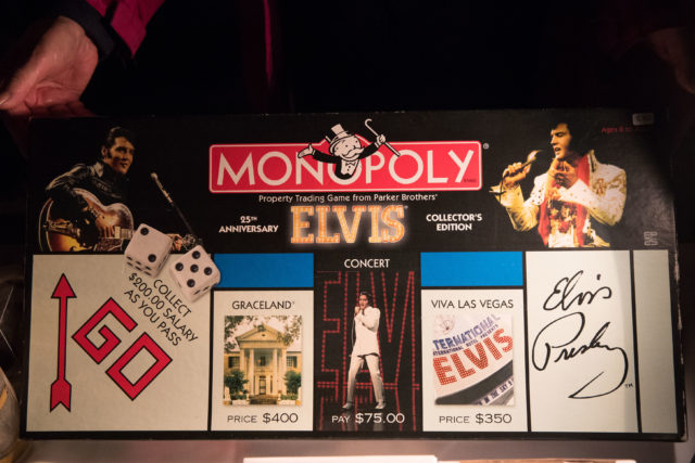 An Elvis Monopoly board