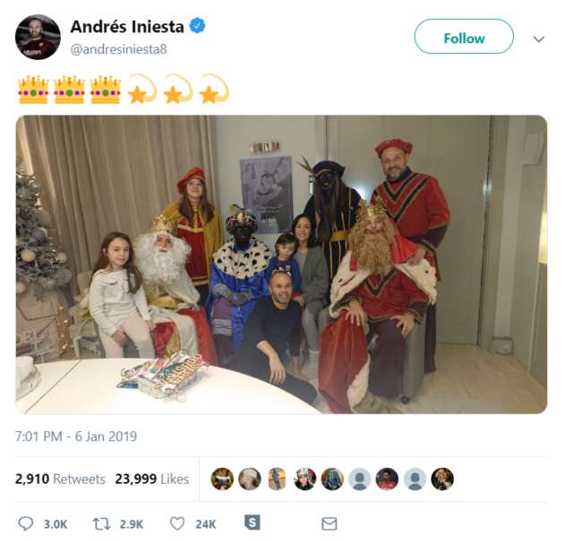 Iniesta's tweet