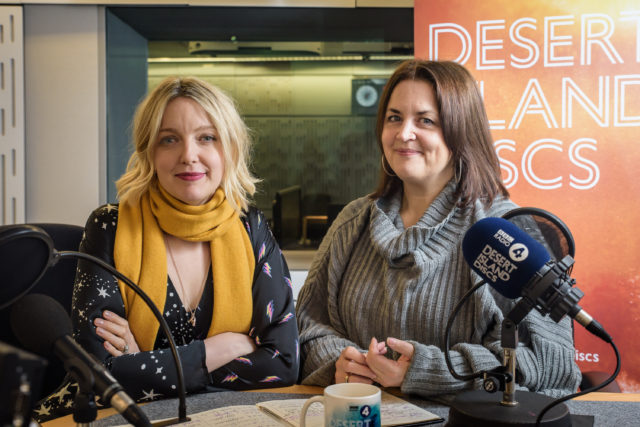 Ruth Jones and Lauren Laverne in the studio