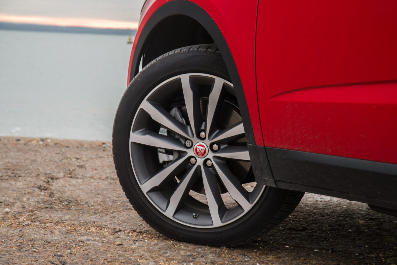 Large alloy wheels give the E-Pace a lot of presence