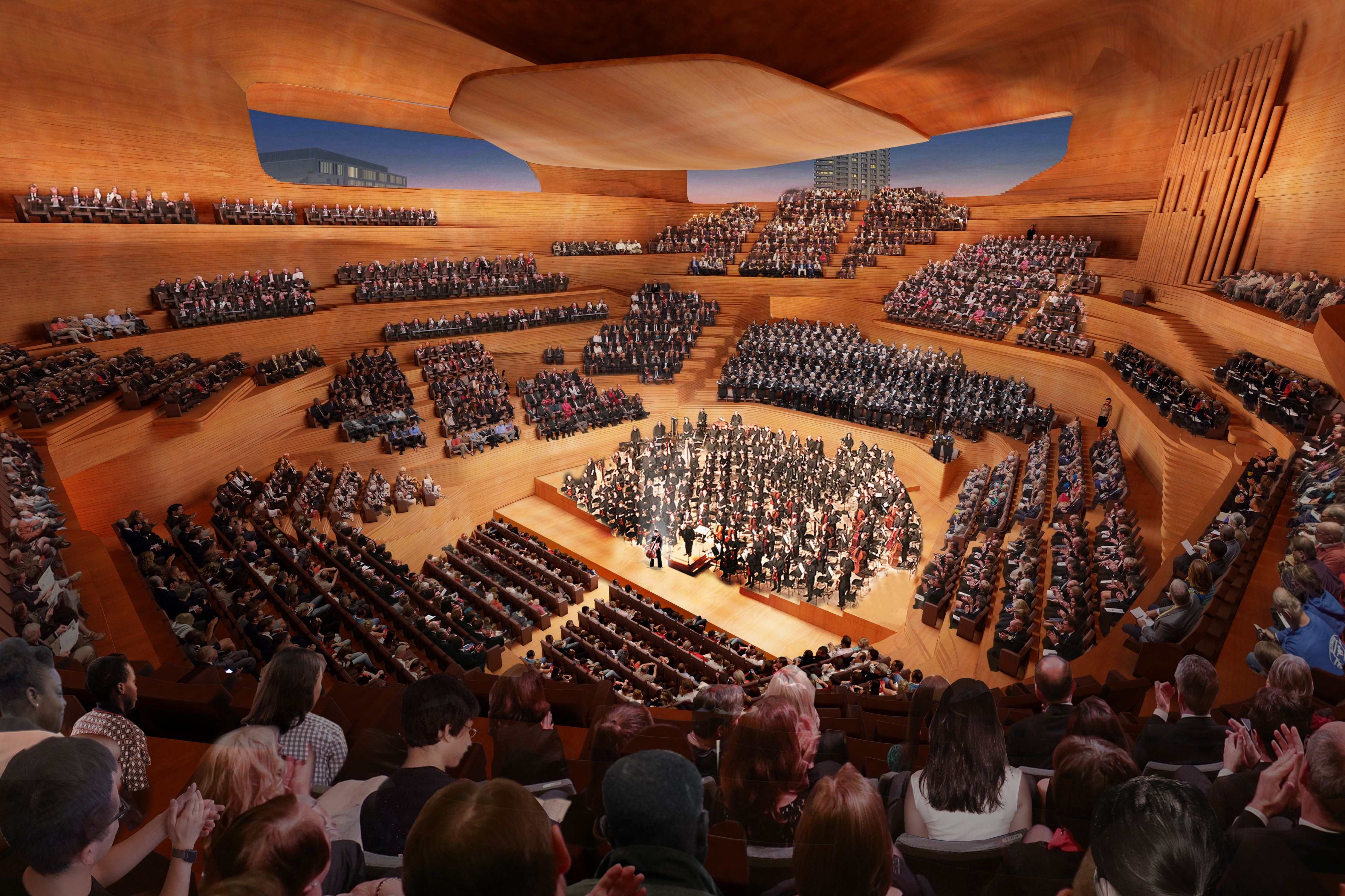 The design concept for the Concert Hall at the Centre For Musi