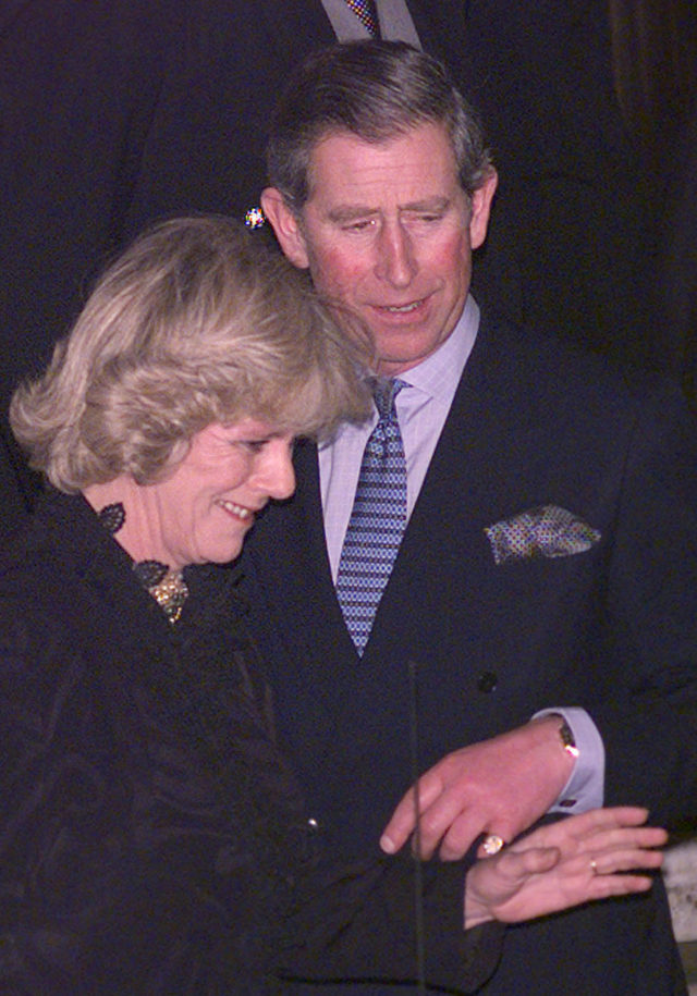 Charles and Camilla outside the Ritz