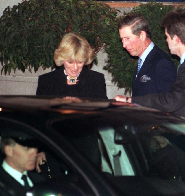 Charles and Camilla leaving the Ritz