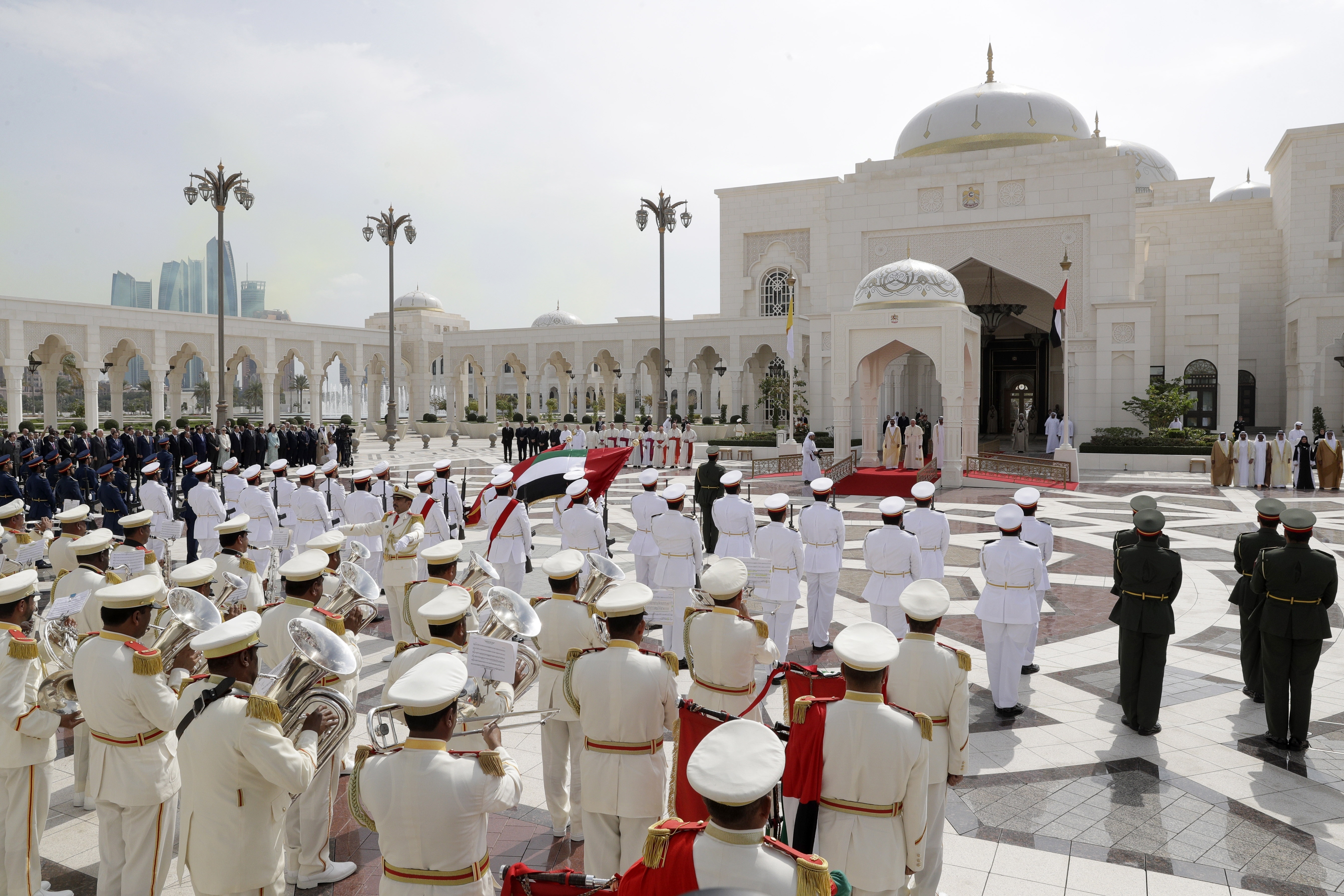 Pope in palace ceremony