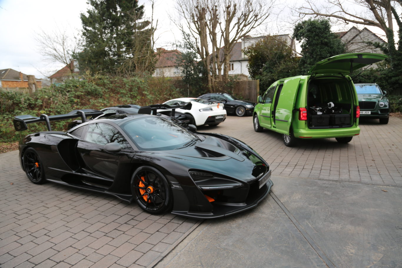 The Caddy on hand with some high-end stablemates