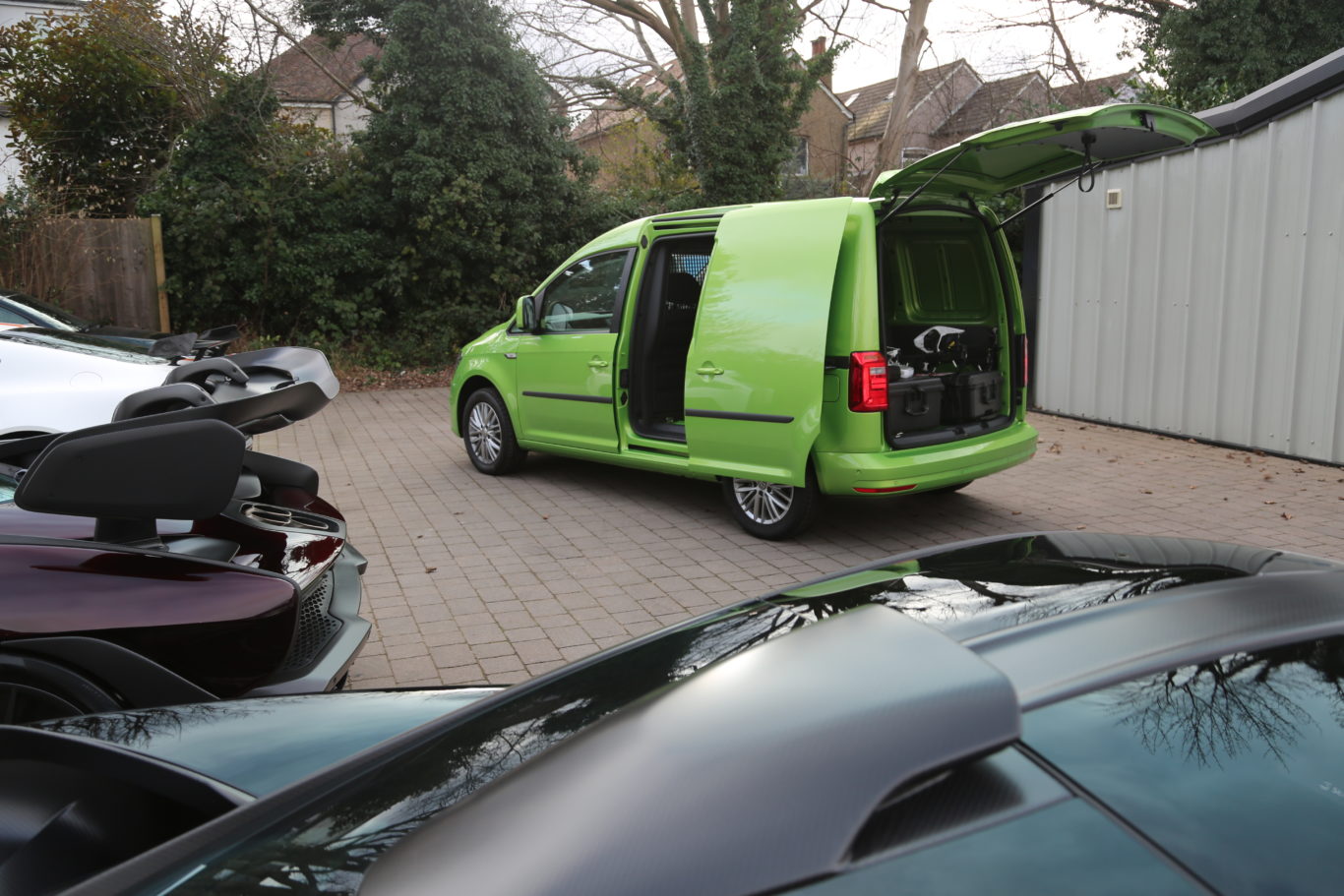 The Caddy's boot layout makes the rear area easy to access