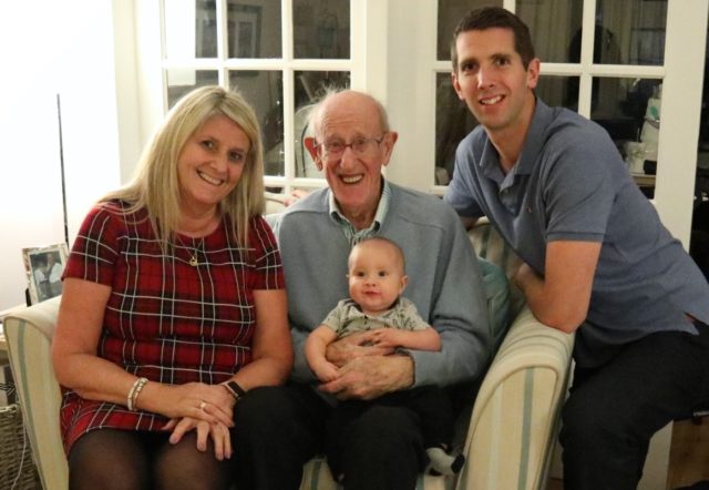 Lomond School founder David Arthur with his family