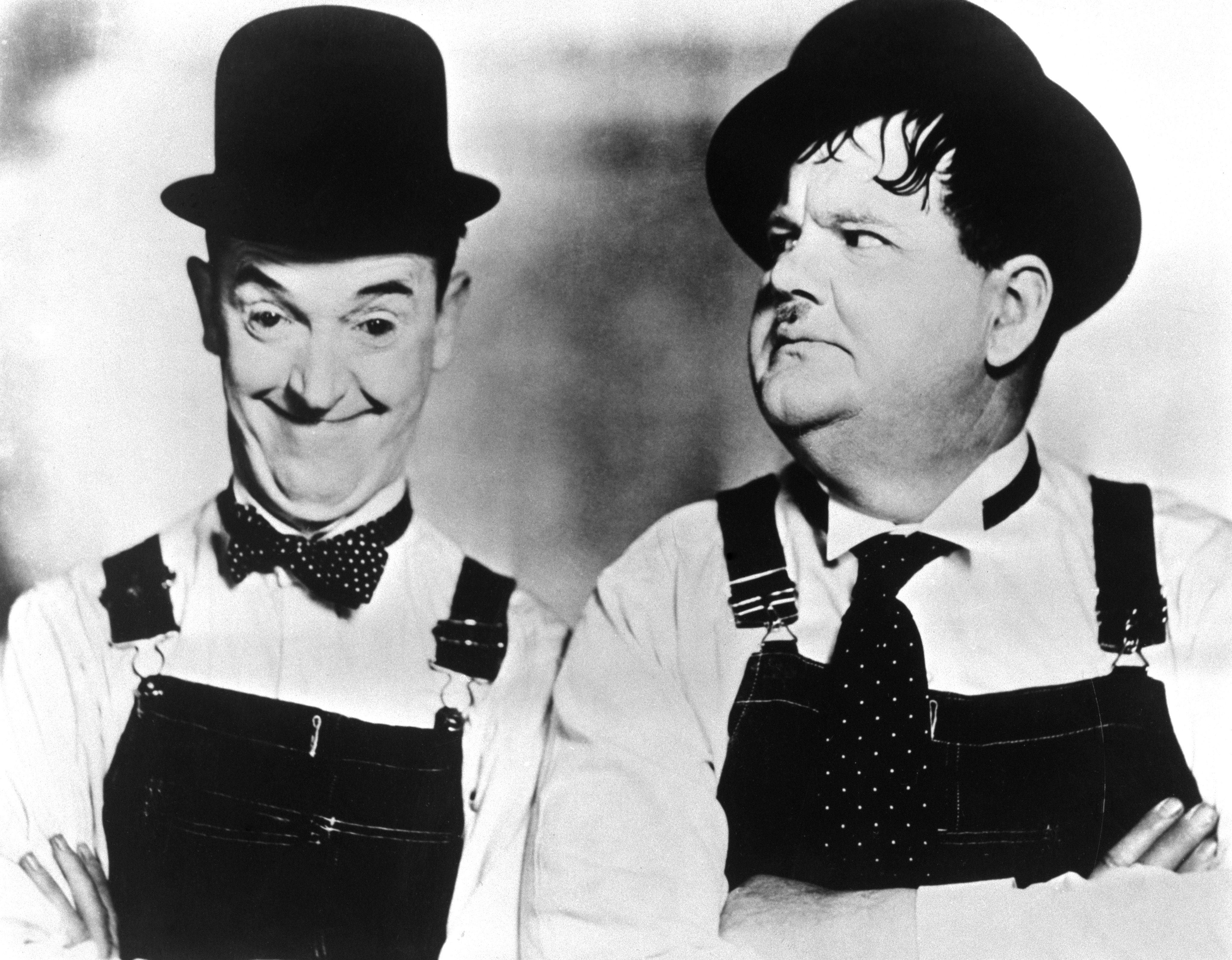 Laurel and Hardy in costume