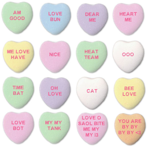 sarcastic funny candy hearts