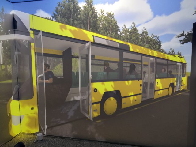 The Virtual Reality suite allows a patient with a fear of buses to feel safe when they are in the scenario (Third Eye NeuroTech and Newcastle University/PA)