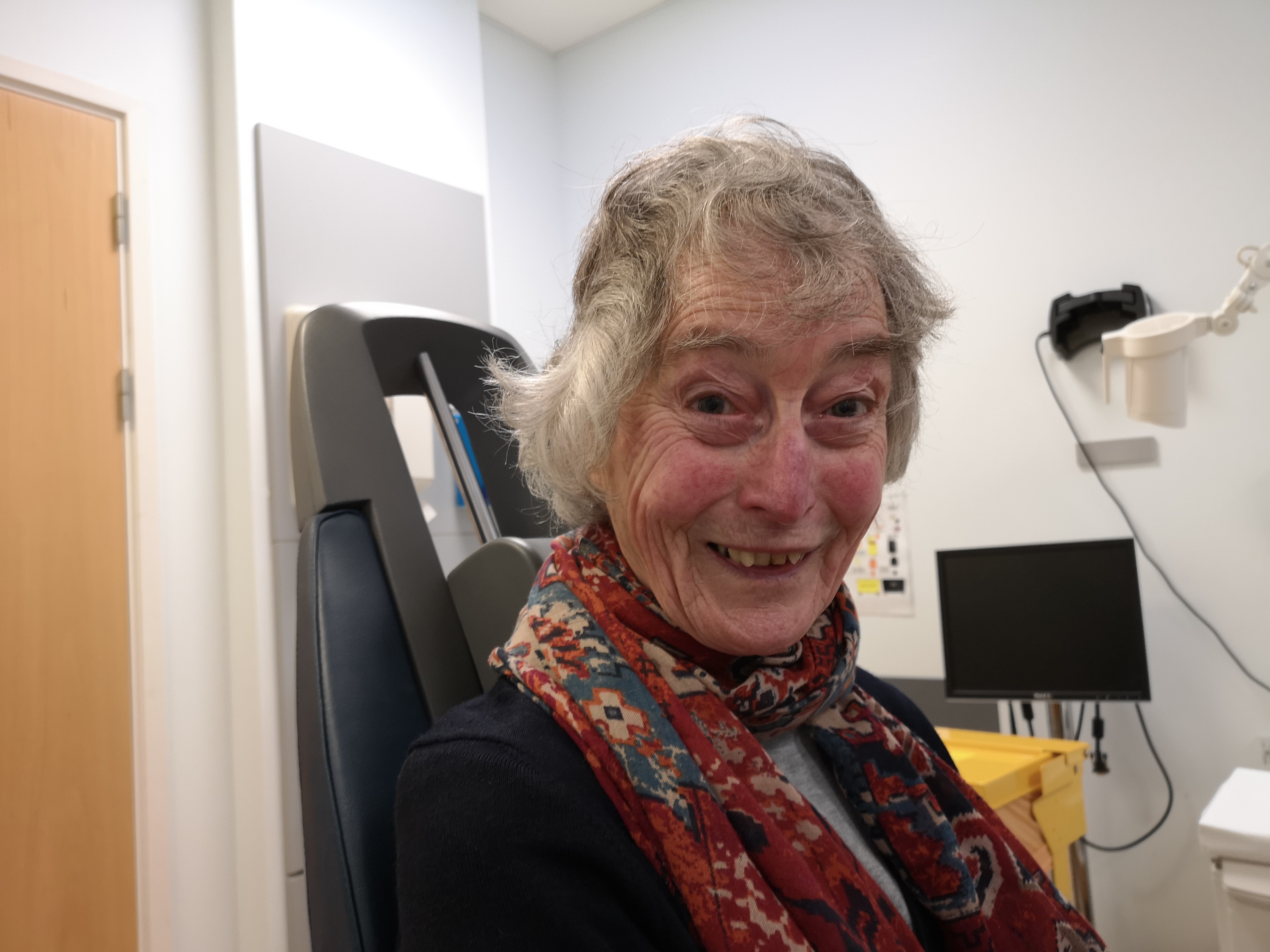 Janet Osborne, 80, from Oxford, underwent a gene therapy operation to tackle the loss of her eye sight due to the condition AMD. (NIHR Oxford Biomedical Research Centre)