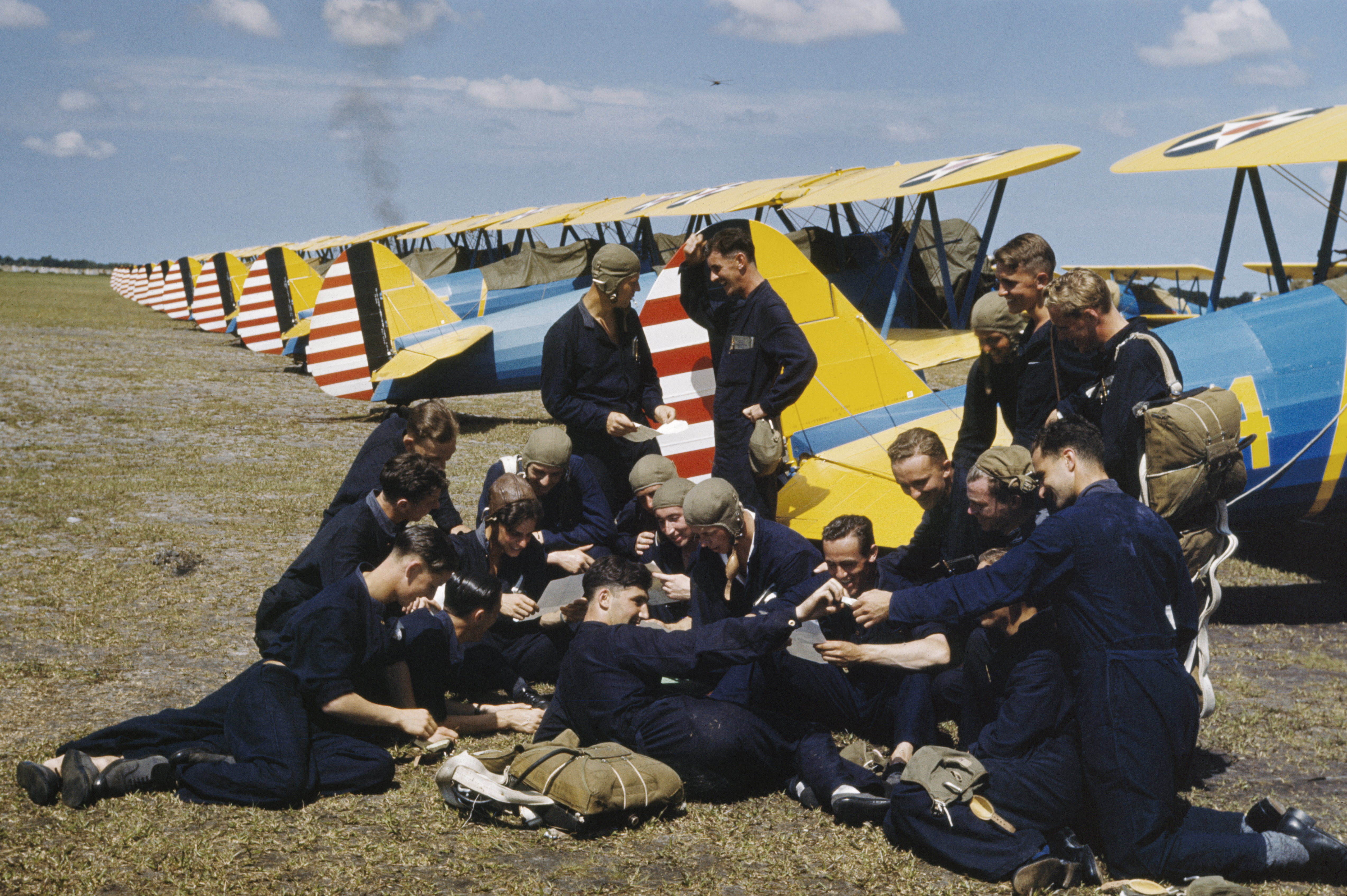 RAF pilots in training with the Embry-Riddle Company at Carlstrom Field near Arcadia in Florida, 1941 (IWM/PA)