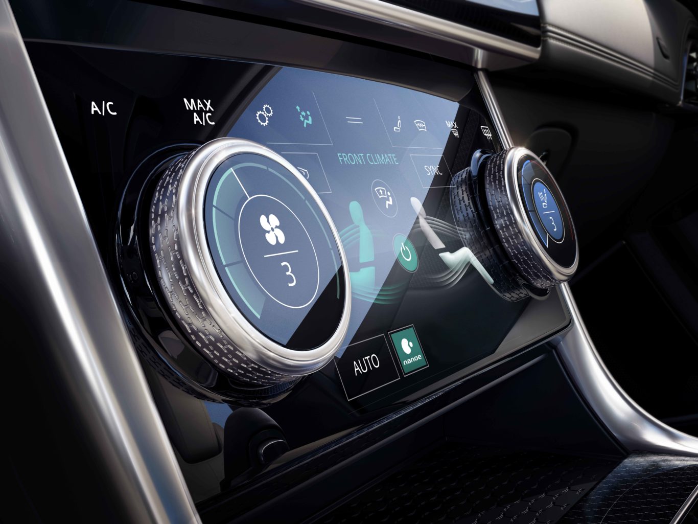 Central dials feature integrated displays