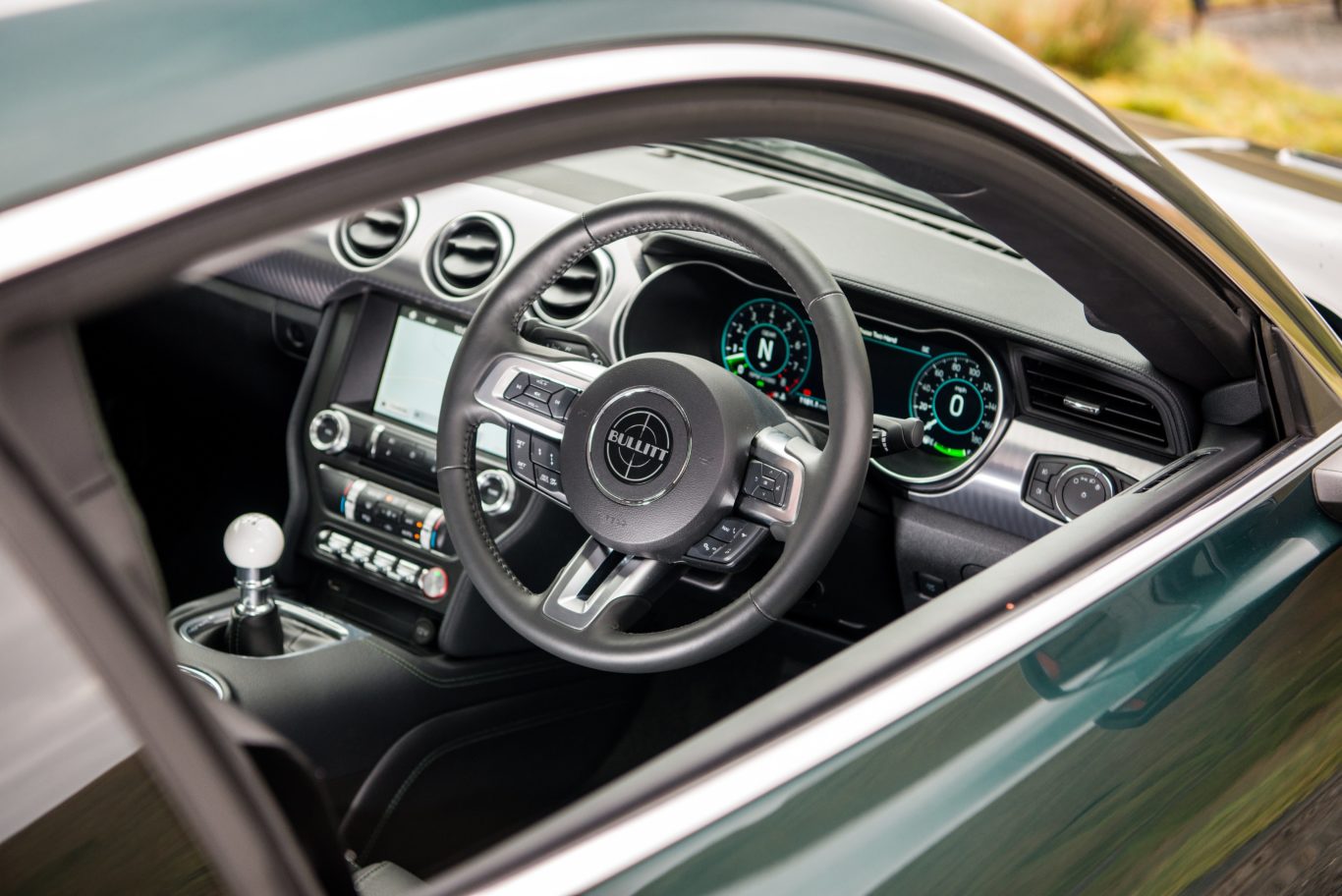 The Mustang's interior features plenty of tech