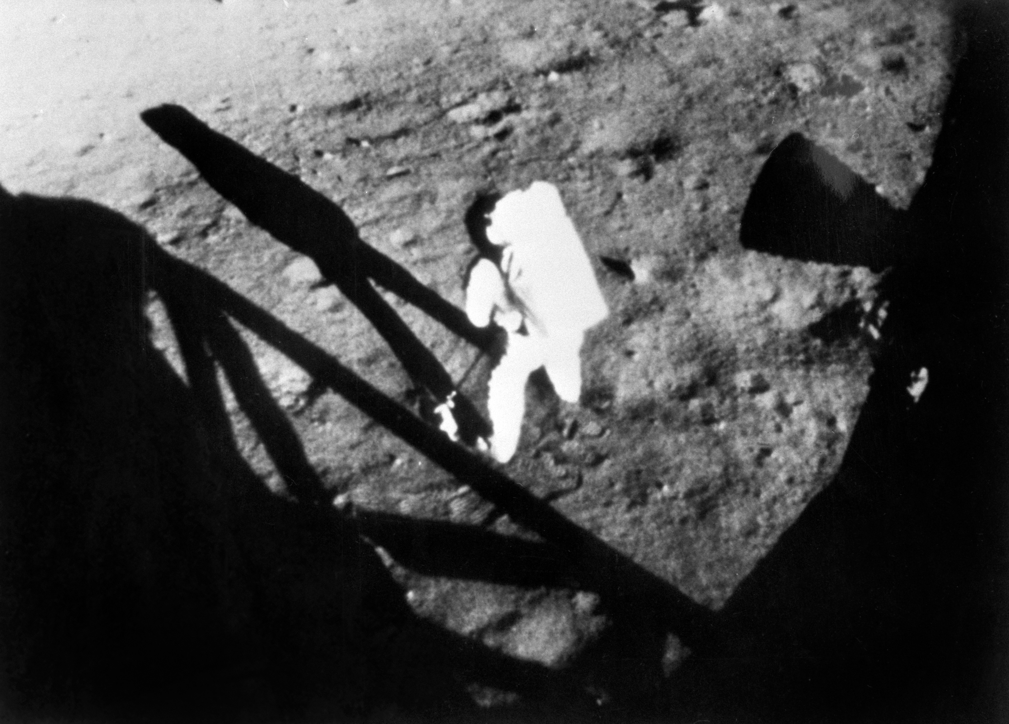 Neil Armstrong on the moon