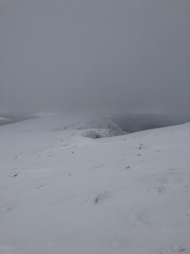 The view near the summit of Ben Nevis on Friday