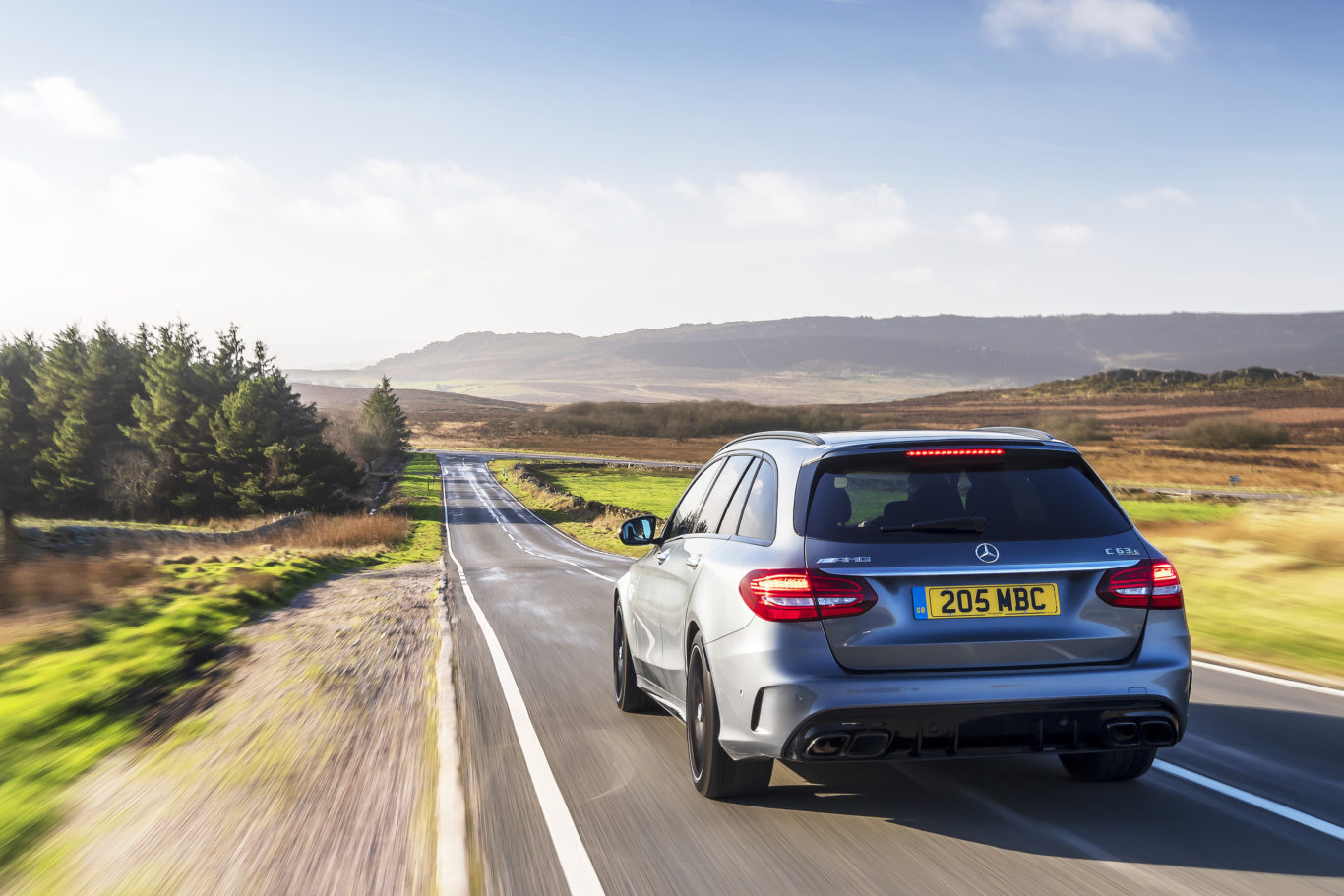 The C63 is well-suited to the UK's roads