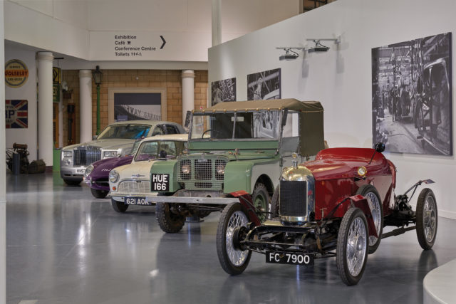 The welcome gallery in the British Motor Museum