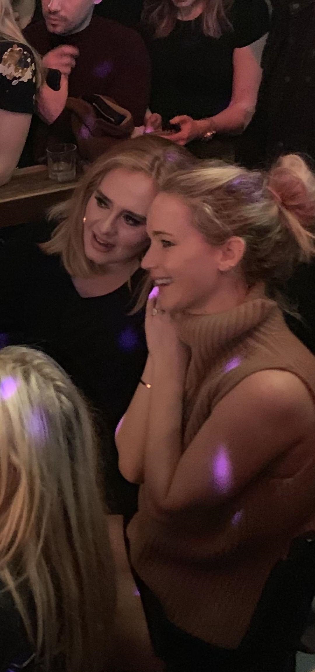 Adele and Jennifer Lawrence 