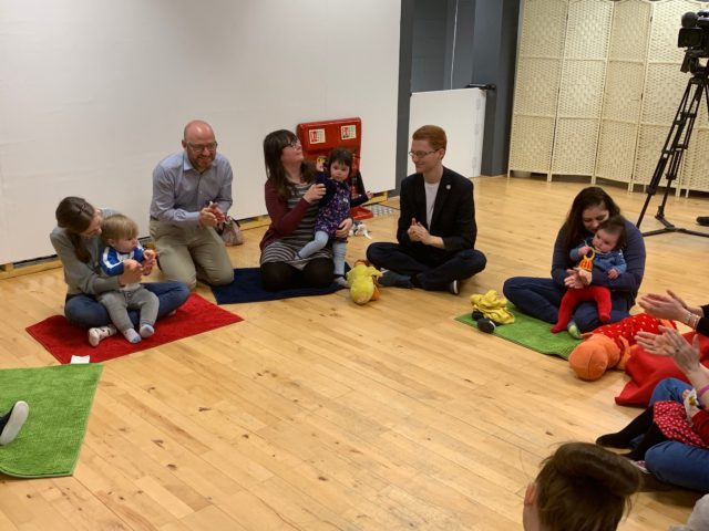 Patrick Harvie (second from left) and Ross Greer (second from right)