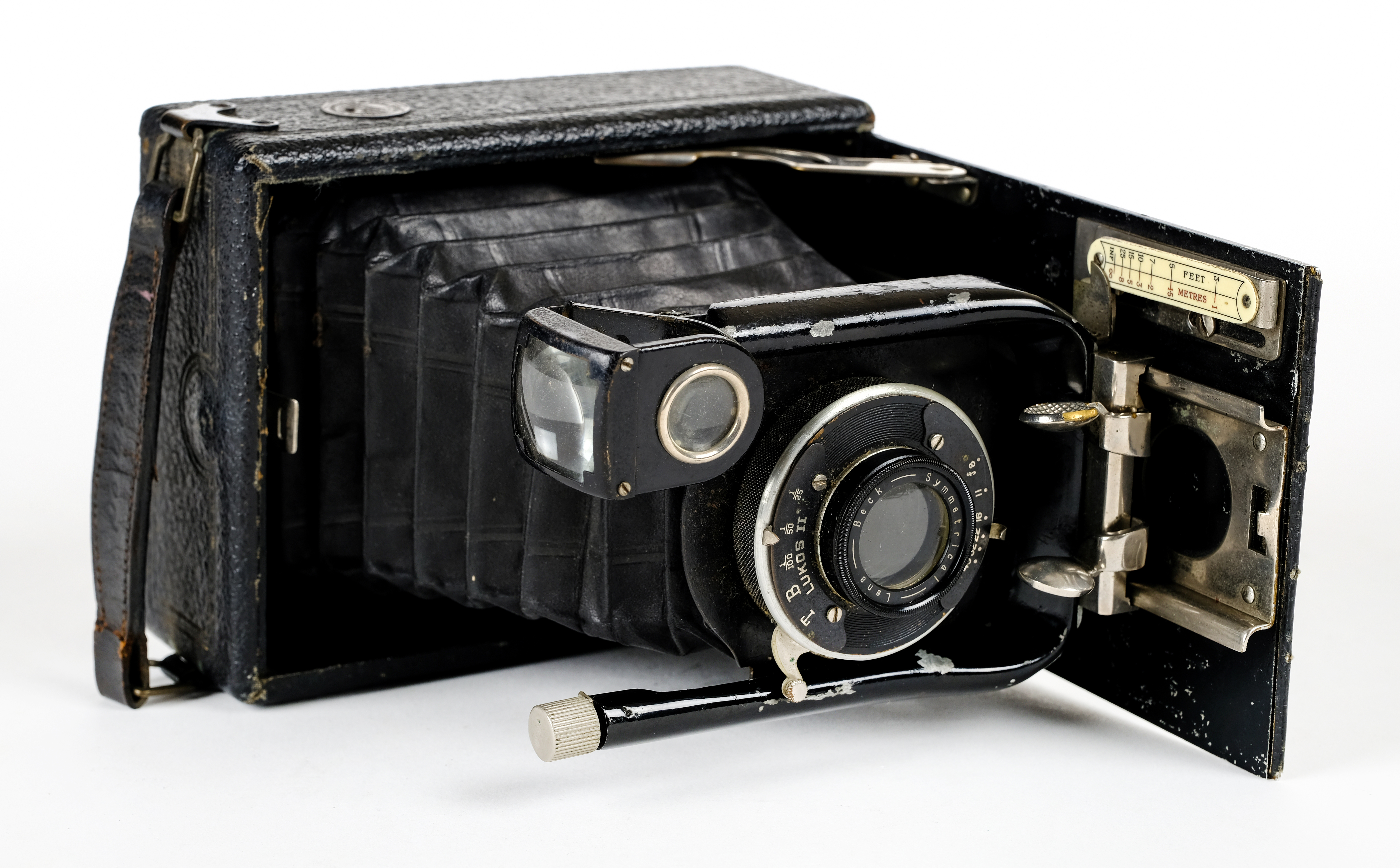Frances Griffiths's folding quarter-plate 'Cameo' camera is also being sold (Dominic Winter Auctioneers/PA).