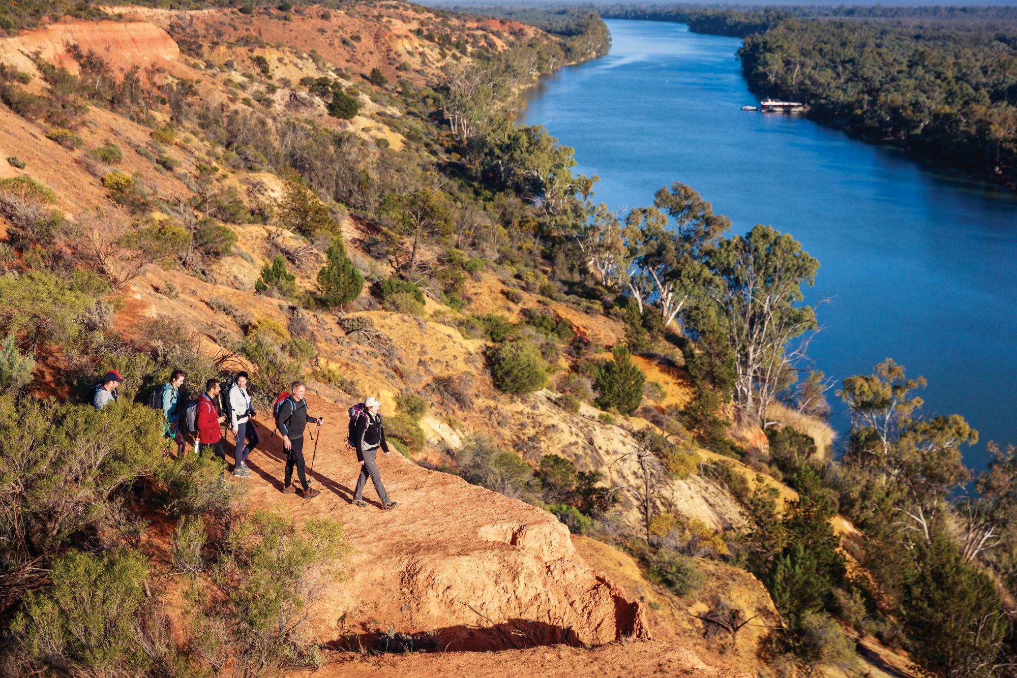 Walkers on the Murray River