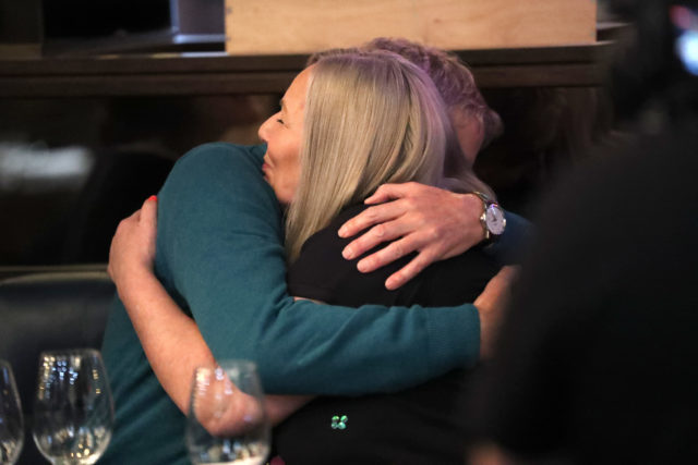 Mr Hodges and Ms Scoltock met for the first time on Thursday (Adam Fradgley/ DKMS/ PA)