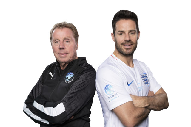 Father and son duo Harry and Jamie Redknapp will go head-to-head (Ray Burmiston/Soccer Aid for Unicef/PA)